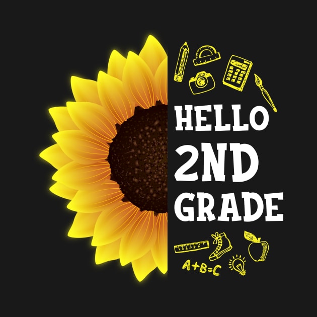 Hello Second Grade Shirt 2nd Grade Back To School Sunflower Gift by hardyhtud
