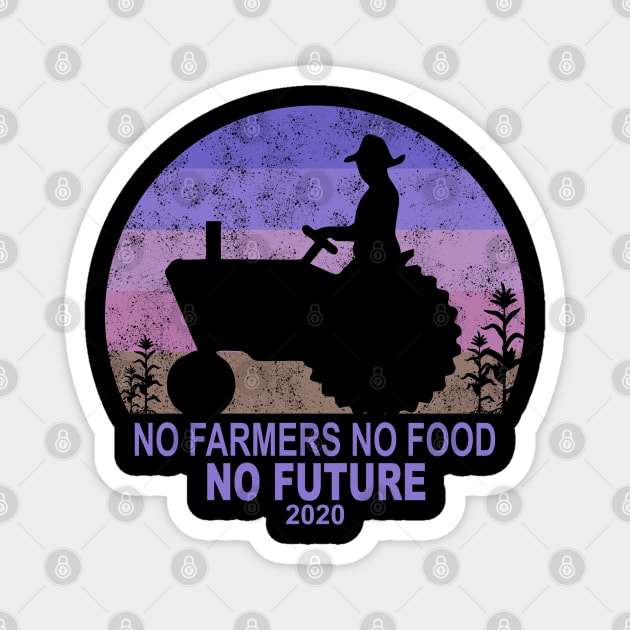 No Farmers No food Magnet by Alkahfsmart