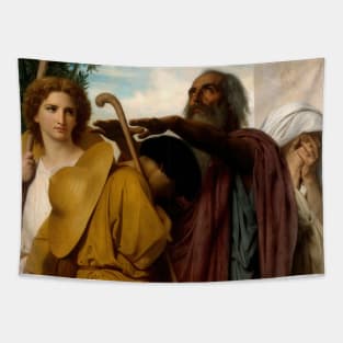 Tobias Saying Good-Bye To His Father by William-Adolphe Bouguereau Tapestry