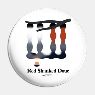 Bold monkey print "red shanked douc" Pin