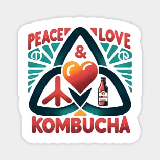 Peace, Love, Kombucha Magnet