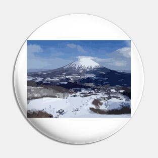 Niseko Ski Painting Pin