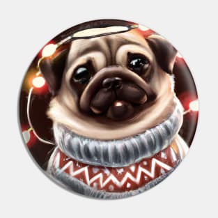 Cute Pug Drawing Pin