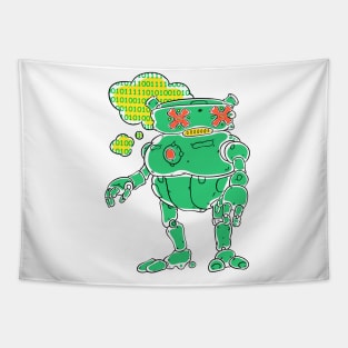 Funny robot Tapestry