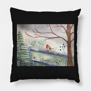 Winter Robin Pillow