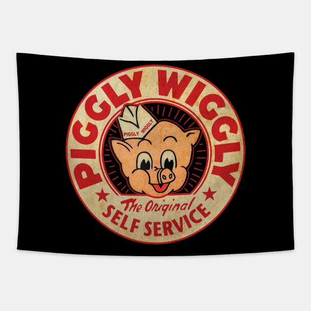 Vintage Piggly Wiggly Tapestry by CLARASTEAM