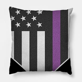 Security Thin Purple Line Pillow