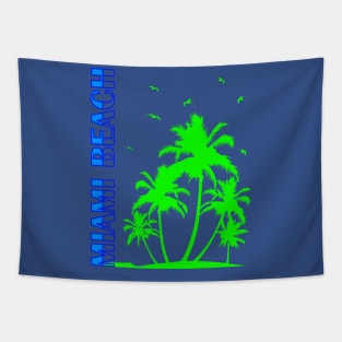 Miami Beach Green Tapestry