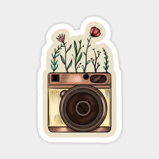 Pretty Flowery Camera Magnet