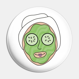 Spa Day Cucumber Mask Pin