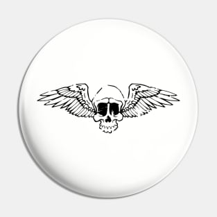 Skull with Wings Pin