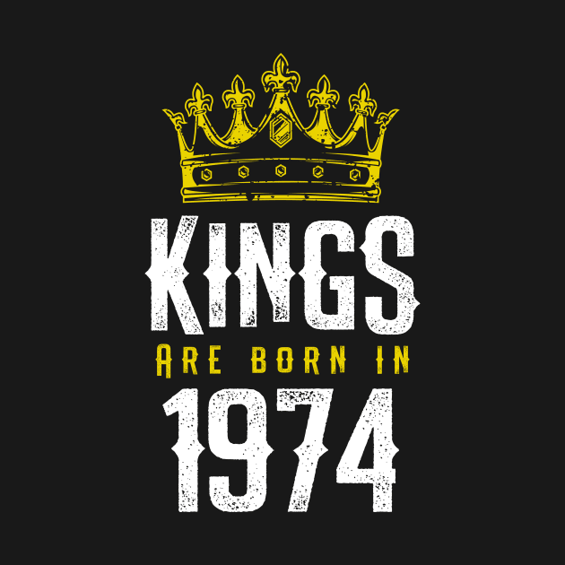 kings are born 1974 birthday quote crown king birthday party gift by thepersianshop