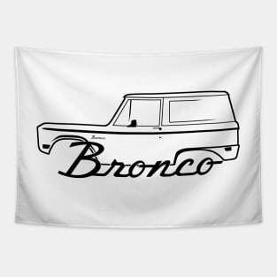 1966-1977 Ford Bronco Side Black With Logo Tapestry