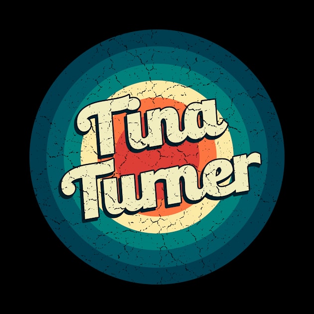 Graphic Tina Name Retro Vintage Circle by Mysterious Astral City