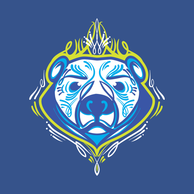 Pinstriped Polar Bear by Mattocks Design