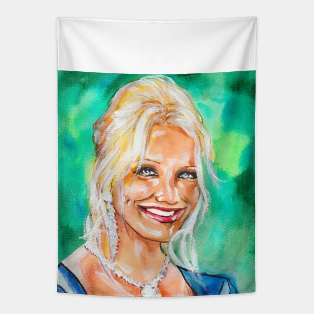 Cameron Diaz Tapestry by Svetlana Pelin