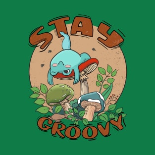 Stay Groovy - Frog Themed Retro Vibe Tee T-Shirt