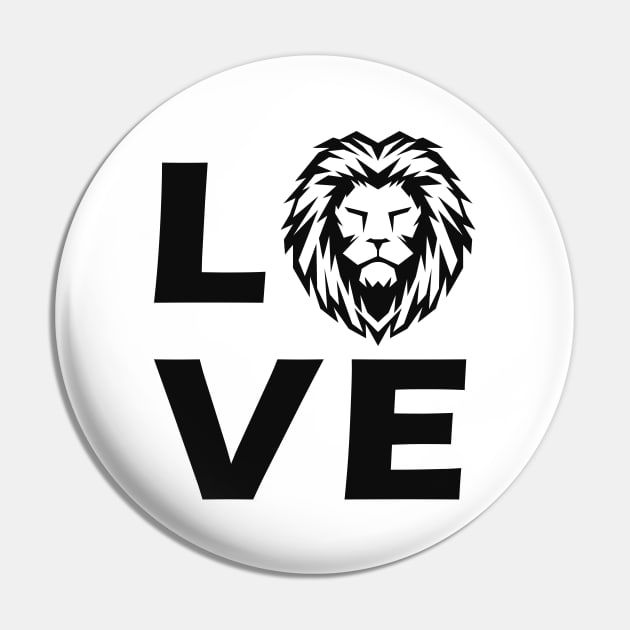 Lion - Love lion Pin by KC Happy Shop