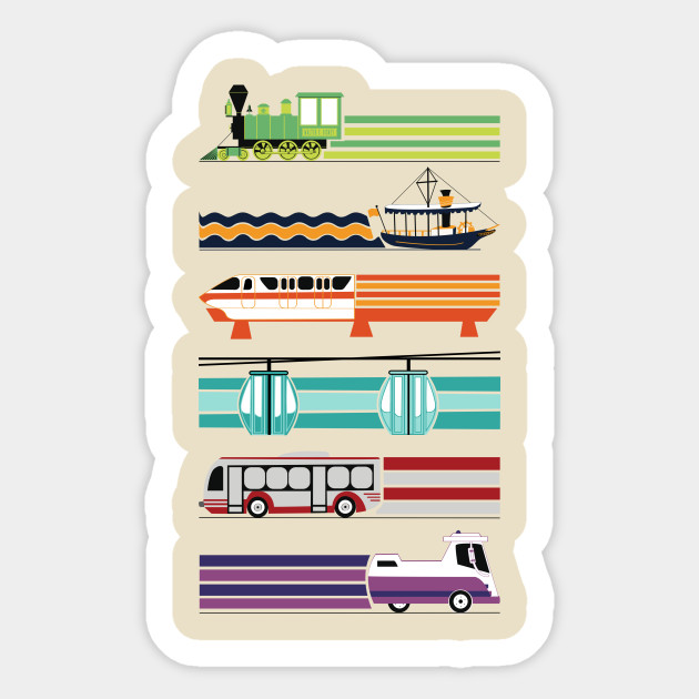 Magical Transportation - Disney World - Sticker