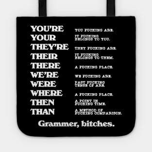 Grammar, Bitches ))(( Correct F*cking Contractions Tote