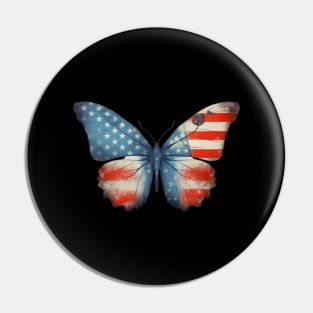 American Patriot Butterfly Pin