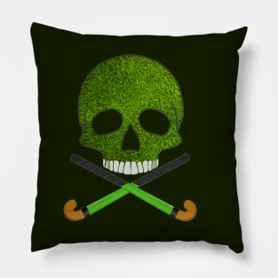 Field Hockey Skull Pillow