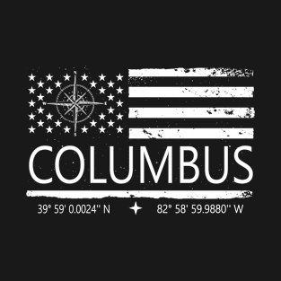 Us Flag Columbus, Columbus City Love T-Shirt