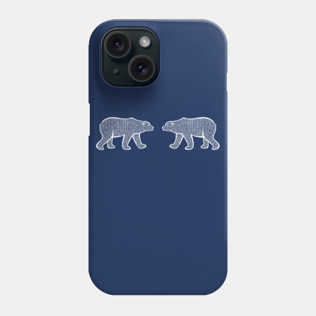 Polar Bears in Love - cute and fun animal design Phone Case by Green Paladin