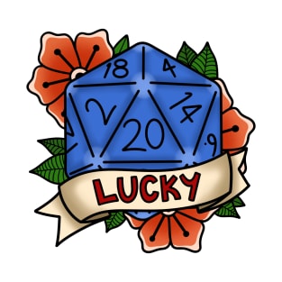 ‘Lucky’ D20 Dice Roll T-Shirt