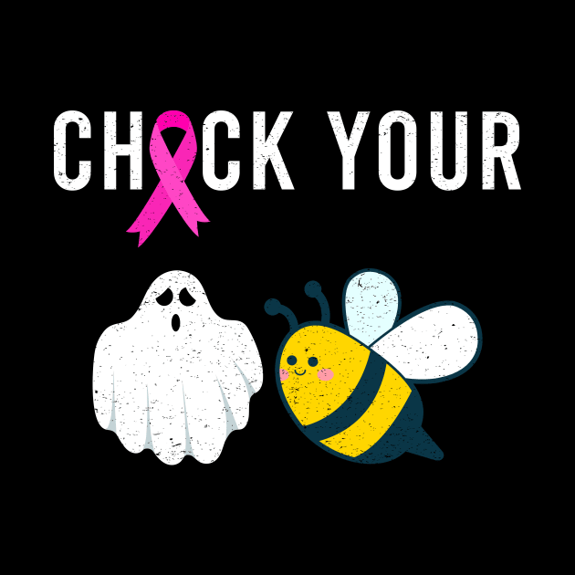 Check Your Boo Bees Shirt Funny Breast Cancer Halloween Gift by foxmqpo