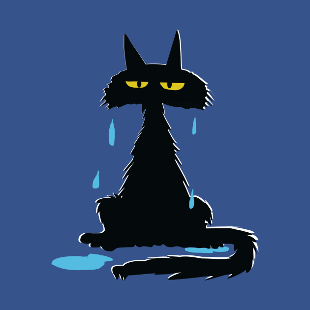 wet drippy cat Wet Drippy Cat TShirt TeePublic