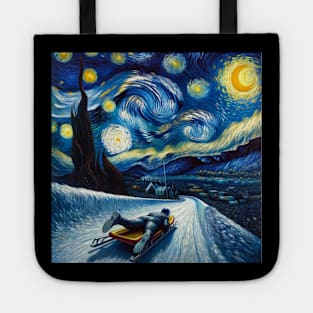 Luge Starry Night - Winter Sports Tote