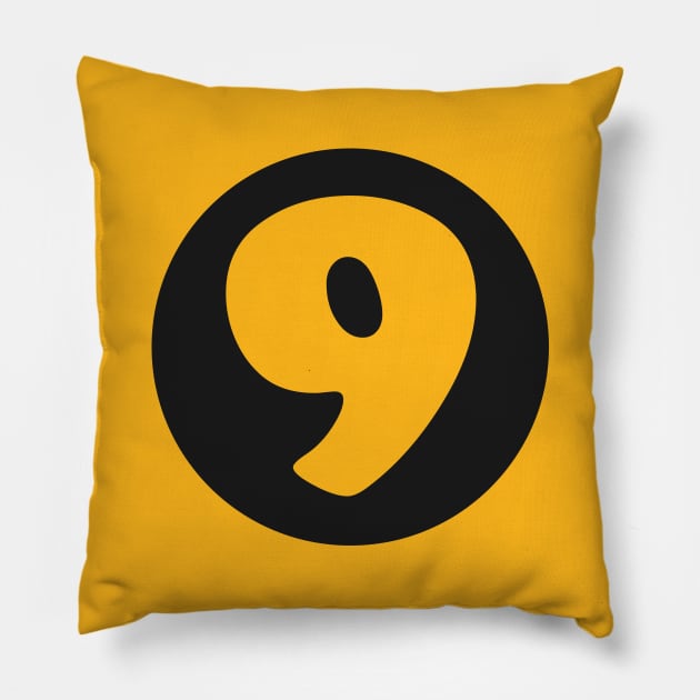 Number Nine #9 Pillow by n23tees