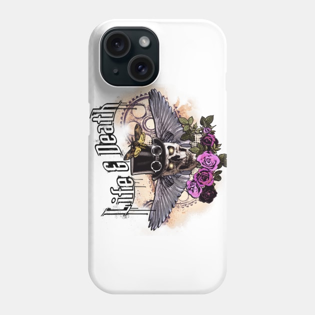 Life & Death Skull #2 Phone Case by TAS Illustrations and More