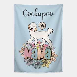 White and Apricot Cream Golden Cockapoo Mama 7 Tapestry