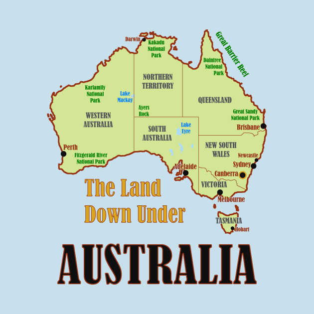 Australia Map by Pr0metheus