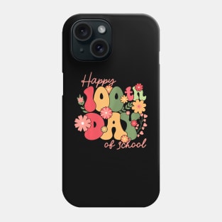 Groovy 100 Days Of School Teacher 100Th Day Girls Phone Case