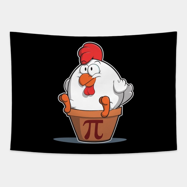 CHICKEN POT PI Tapestry by CoySoup