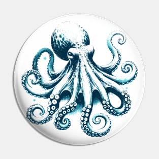 Ocean's Mystical Octopus: Sea Life Lover's Tee Pin