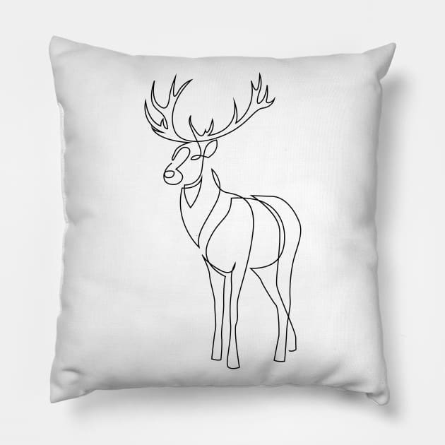 deer Pillow by addillum