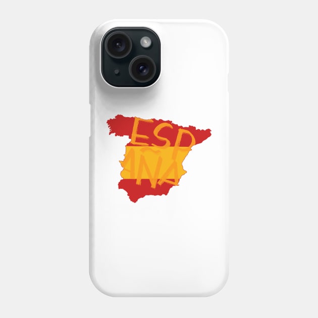 Spain country typography Phone Case by adrienne-makes