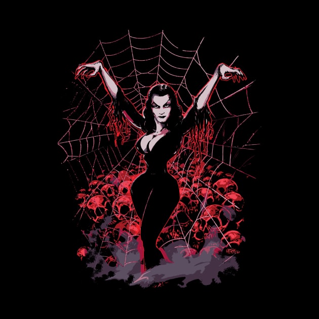 Vampira Spider web gothic by monstermangraphic