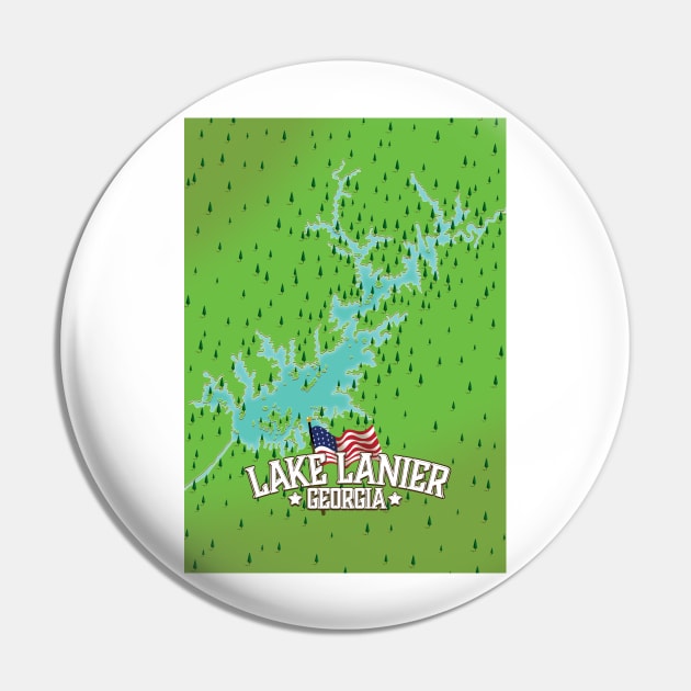 Lake Lanier Georgia Vintage travel poster Pin by nickemporium1