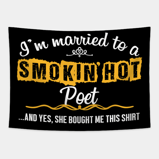 For Poet's Husband Funny Gift Tapestry by divawaddle