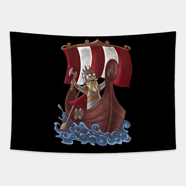 Embrace the Spirit of the Vikings with Vanderlust Adventure Design Tapestry by Holymayo Tee