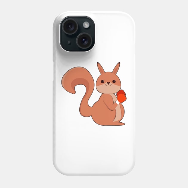Squirrel as Boxer with Boxing gloves Phone Case by Markus Schnabel