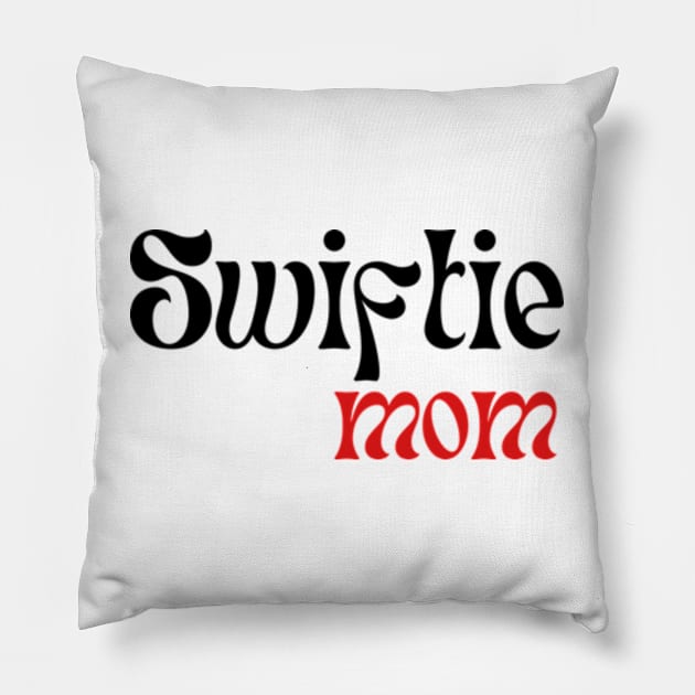 Swiftie Mom red Pillow by Aldrvnd