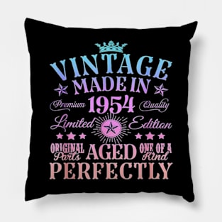 Vintage 70th Birthday Decorations Vintage 1954 70 Birthday Pillow