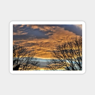 Winter sunset reflected in the cloud over County Durham, UK Magnet