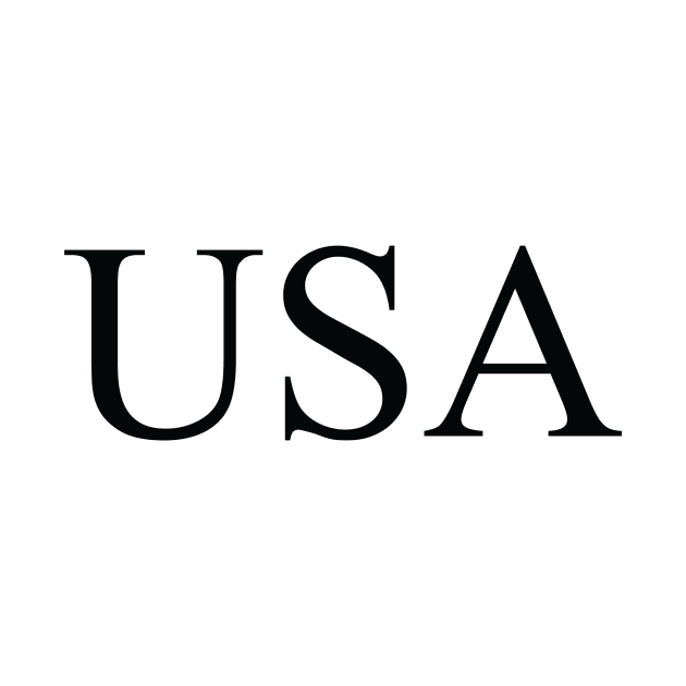 Text: USA (black) by itemful